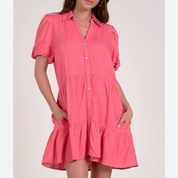 Elan Dresses & Skirts - ELAN BUTTON FRONT SHIRT MINI DRESS NWT SM